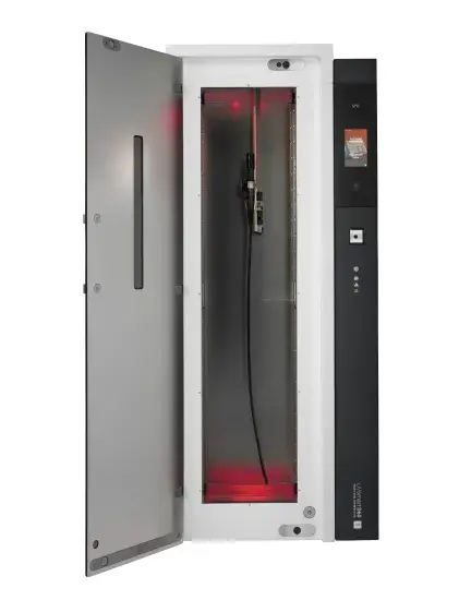 UV SMART D60 System with door open and red light on indicating cycle failure